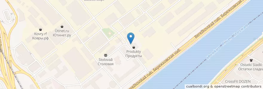 Mapa de ubicacion de Чайхона en Rússia, Distrito Federal Central, Москва, Западный Административный Округ, Район Дорогомилово.