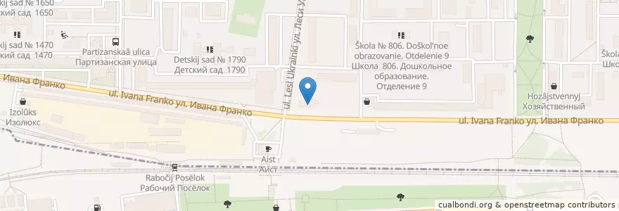 Mapa de ubicacion de Сбербанк en Rusia, Distrito Federal Central, Москва, Западный Административный Округ.