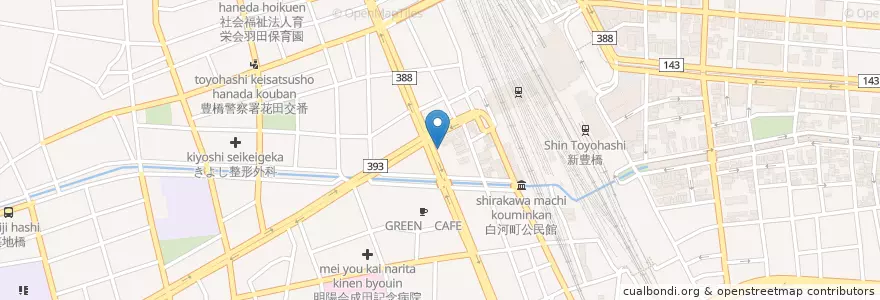 Mapa de ubicacion de 自動販売機 en اليابان, 愛知県, 豊橋市.