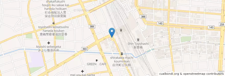 Mapa de ubicacion de ベンチ en Jepun, 愛知県, 豊橋市.