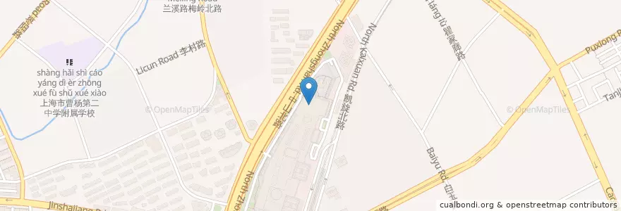 Mapa de ubicacion de 顺风港湾环球港店 en 中国, 上海市, 普陀区.
