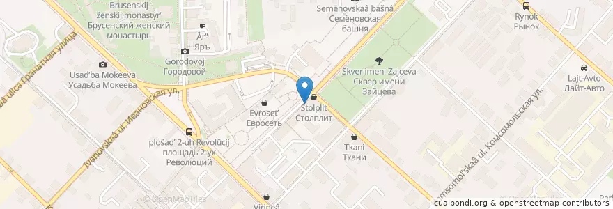 Mapa de ubicacion de Добрый торт en Rusia, Центральный Федеральный Округ, Московская Область, Коломенский Городской Округ.