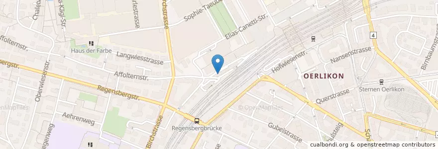Mapa de ubicacion de Perron 9 en Suisse, Zurich, District De Zurich, Zurich.