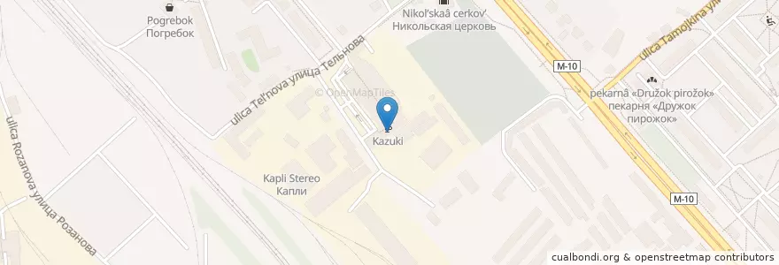 Mapa de ubicacion de Kazuki en Rusia, Центральный Федеральный Округ, Московская Область, Городской Округ Солнечногорск.