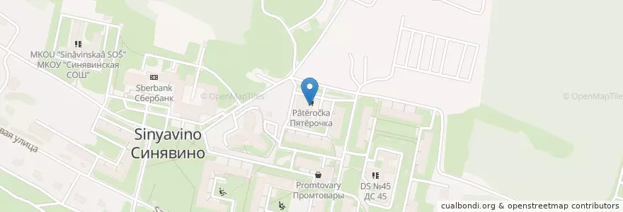 Mapa de ubicacion de ГорЗдрав en Russland, Föderationskreis Nordwest, Oblast Leningrad, Кировский Район, Синявинское Городское Поселение.