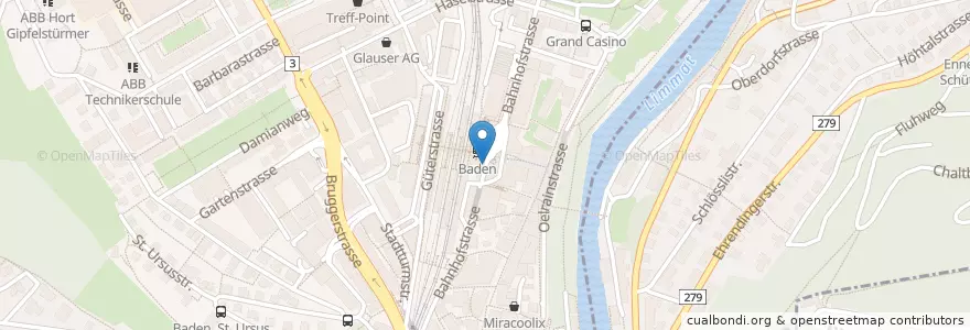 Mapa de ubicacion de Wilma's Kitchen @ Home en Schweiz/Suisse/Svizzera/Svizra, Aargau, Bezirk Baden, Baden.