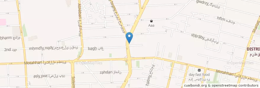 Mapa de ubicacion de بانک کشاورزی en イラン, テヘラン, شهرستان تهران, テヘラン, بخش مرکزی شهرستان تهران.