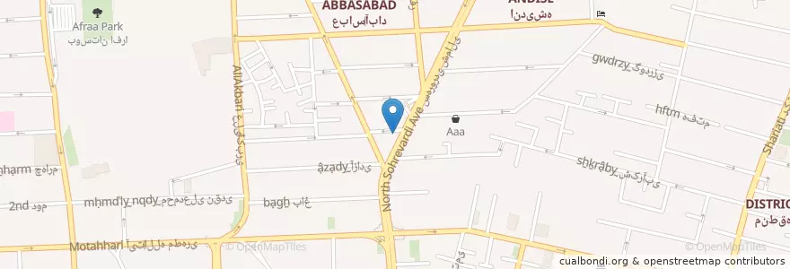 Mapa de ubicacion de خشنودی en Iran, Téhéran, شهرستان تهران, Téhéran, بخش مرکزی شهرستان تهران.