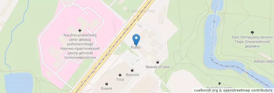 Mapa de ubicacion de ВТБ en Rusland, Centraal Federaal District, Moskou, Западный Административный Округ, Район Тропарёво-Никулино.