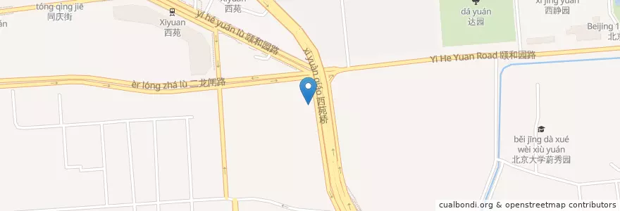 Mapa de ubicacion de 西苑医院-哥哥家 en China, Peking, Hebei, 海淀区.