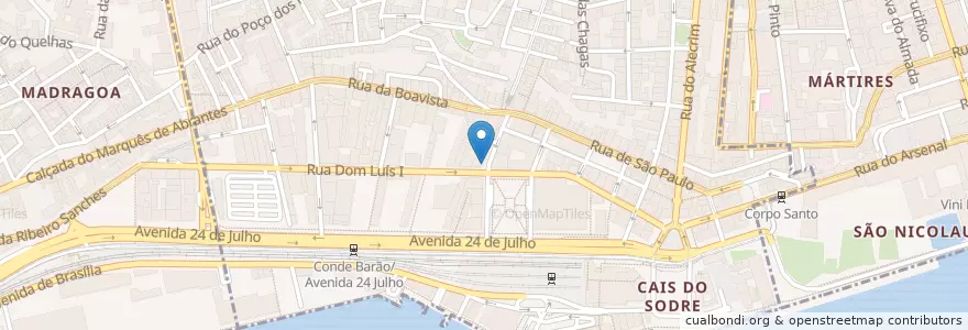 Mapa de ubicacion de Hansi en Portugal, Metropolregion Lissabon, Lissabon, Großraum Lissabon, Lissabon, Misericórdia.