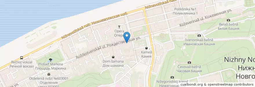 Mapa de ubicacion de Futuro en Rusia, Приволжский Федеральный Округ, Óblast De Nizhni Nóvgorod, Городской Округ Нижний Новгород.