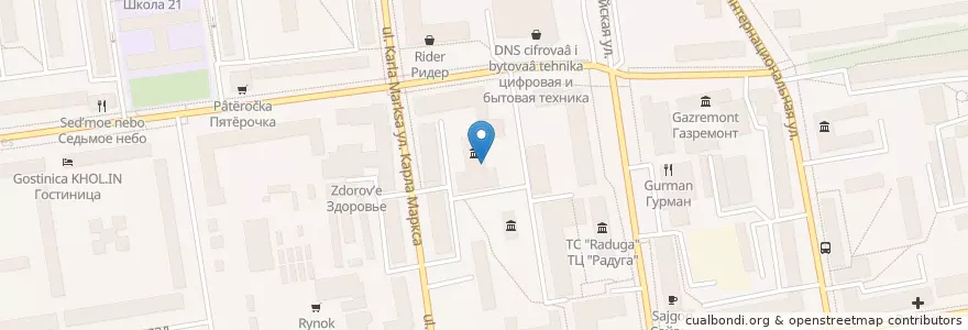 Mapa de ubicacion de Медицинский центр «Да Винчи» en Russia, Northwestern Federal District, Komi Republic, Syktyvkar Urban Okrug.