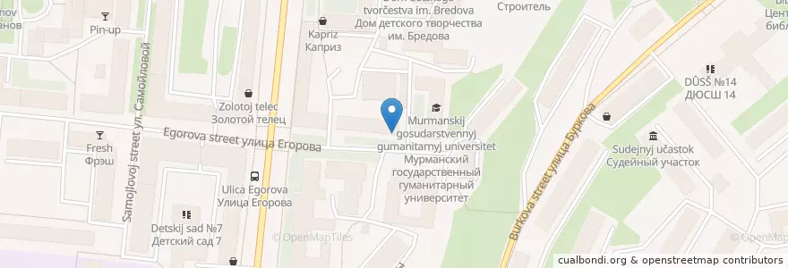 Mapa de ubicacion de Морошка en ロシア, 北西連邦管区, Мурманская Область, Городской Округ Мурманск.