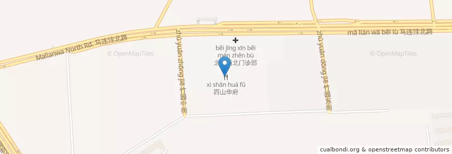 Mapa de ubicacion de 西山华府 en Çin, Pekin, Hebei, 海淀区.