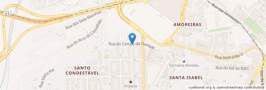 Mapa de ubicacion de Nicola Cafes en Португалия, Área Metropolitana De Lisboa, Лиссабон, Grande Lisboa, Лиссабон, Campo De Ourique.