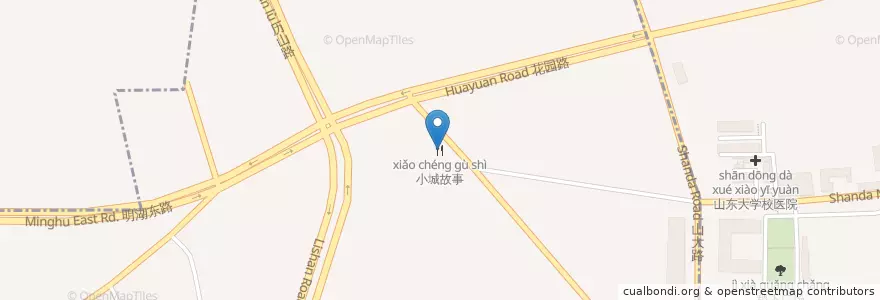 Mapa de ubicacion de 小城故事 en China, Shandong, 济南市, 历下区, 东关街道.
