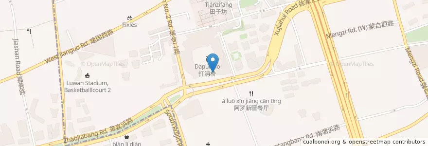 Mapa de ubicacion de Costa en China, Xangai, Huangpu.