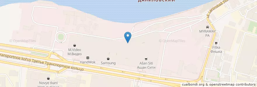 Mapa de ubicacion de Урюк en Rusia, Центральный Федеральный Округ, Москва, Южный Административный Округ, Даниловский Район.