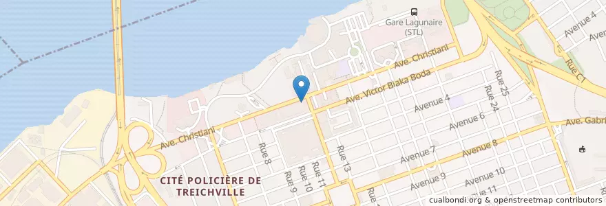 Mapa de ubicacion de NSIA en コートジボワール, アビジャン, Treichville.