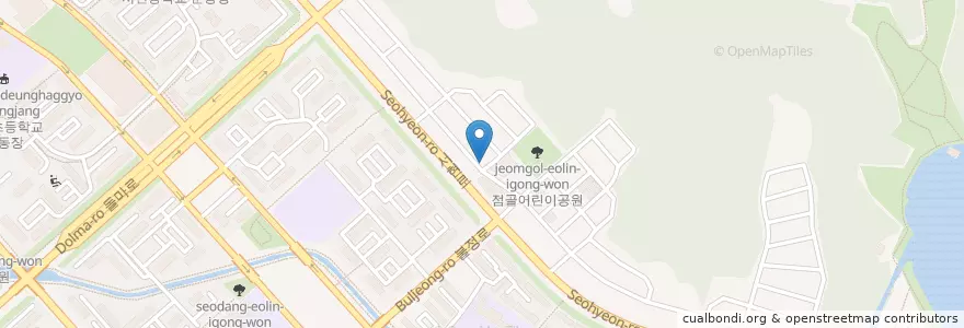 Mapa de ubicacion de 먹개비촌 en Corea Del Sur, Gyeonggi, 분당구.