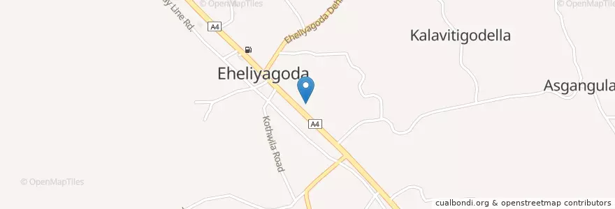Mapa de ubicacion de Eheliyagoda Central College en Sri Lanka, සබරගමුව පළාත, රත්නපුර දිස්ත්‍රික්කය.