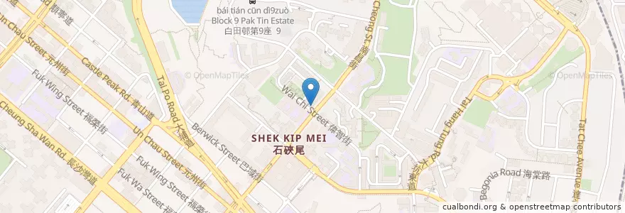 Mapa de ubicacion de BOC en China, Cantão, Hong Kong, Kowloon, Novos Territórios, 深水埗區 Sham Shui Po District.