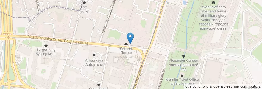 Mapa de ubicacion de Даблби en روسيا, Центральный Федеральный Округ, Москва, Центральный Административный Округ, Район Арбат.