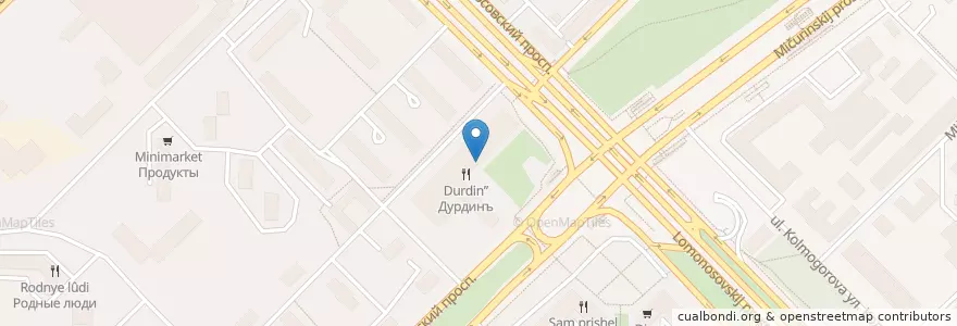 Mapa de ubicacion de Бутчер en Rusya Federasyonu, Центральный Федеральный Округ, Москва, Западный Административный Округ, Район Раменки.