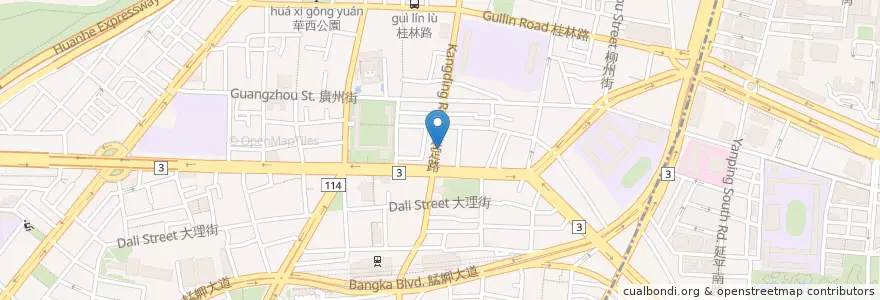 Mapa de ubicacion de 久善美中醫 en تايوان, تايبيه الجديدة, تايبيه, 萬華區.