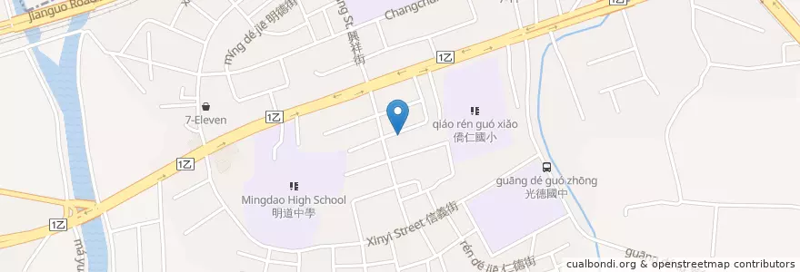 Mapa de ubicacion de 味醇魷魚魚羹 en Taiwan, Taichung, 烏日區.