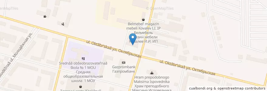 Mapa de ubicacion de МДМ Банк, банкомат en Russland, Föderationskreis Ural, Oblast Swerdlowsk, Nördlicher Verwaltungsbezirk, Городской Округ Краснотурьинск.