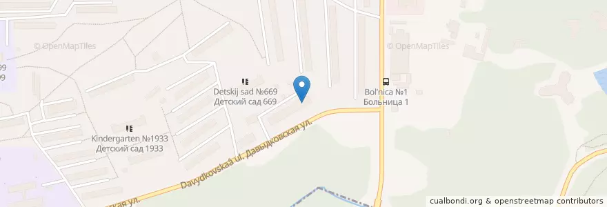 Mapa de ubicacion de Художественная школа А. Егорова en Russia, Central Federal District, Moscow, Western Administrative Okrug, Fili-Davydkovo District.