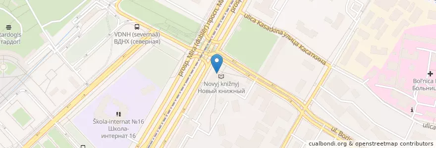 Mapa de ubicacion de МосАптека en روسيا, Центральный Федеральный Округ, Москва, Северо-Восточный Административный Округ, Останкинский Район.