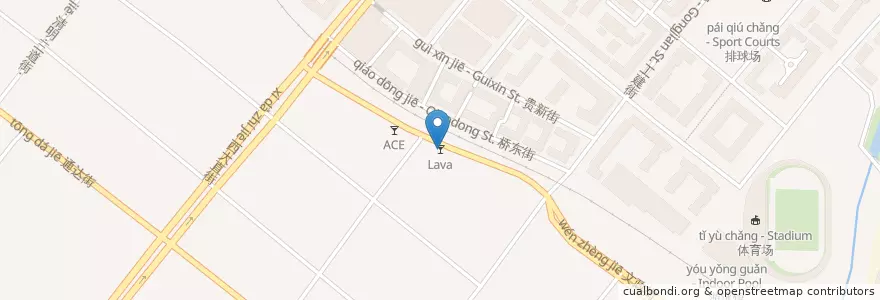 Mapa de ubicacion de Lava en 中国, 黑龙江省, 南岗区, 通达街道办事处.