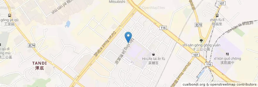 Mapa de ubicacion de 飛碟早餐店 en Taiwan, 新北市, 樹林區.