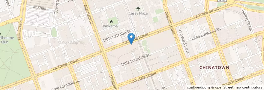 Mapa de ubicacion de Asian Beer Cafe en Australië, Victoria, City Of Melbourne.