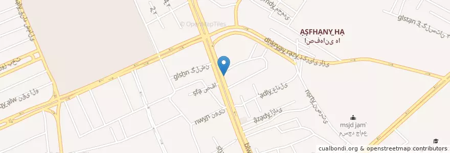 Mapa de ubicacion de بانک شهر en إیران, محافظة ألبرز, شهرستان کرج, بخش مرکزی شهرستان کرج, کرج.