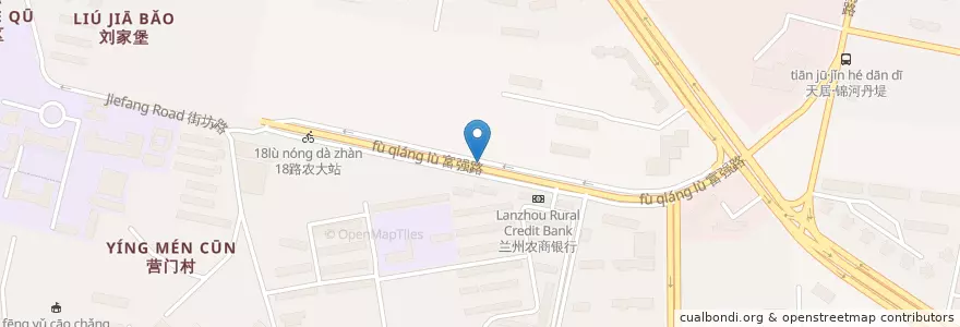 Mapa de ubicacion de 安宁区人民法院 en الصين, قانسو, 兰州市 (Lanzhou), 安宁区, 银滩路街道.