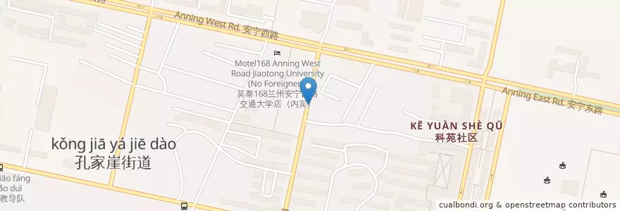 Mapa de ubicacion de 桃海步行街东 en Cina, Gansu, 兰州市 (Lanzhou), 安宁区.