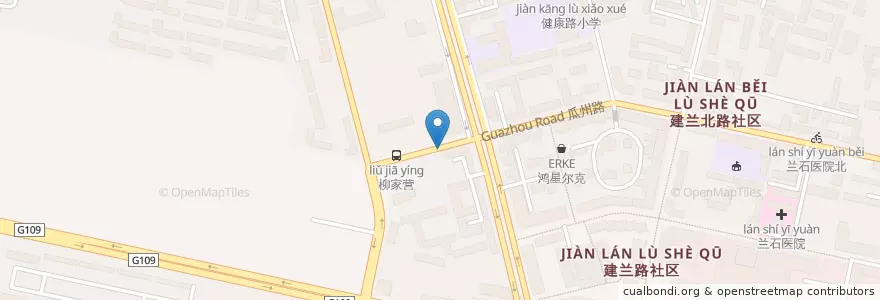 Mapa de ubicacion de 万辉广场南门 en چین, گانسو, لانژو, 七里河区, 敦煌路街道.