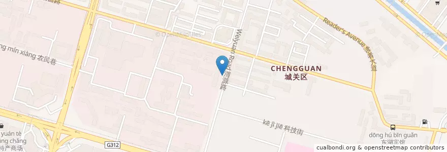 Mapa de ubicacion de 五一〇研究所 en 中国, 甘肃省, 兰州市 (Lanzhou), 城关区, 团结新村街道.