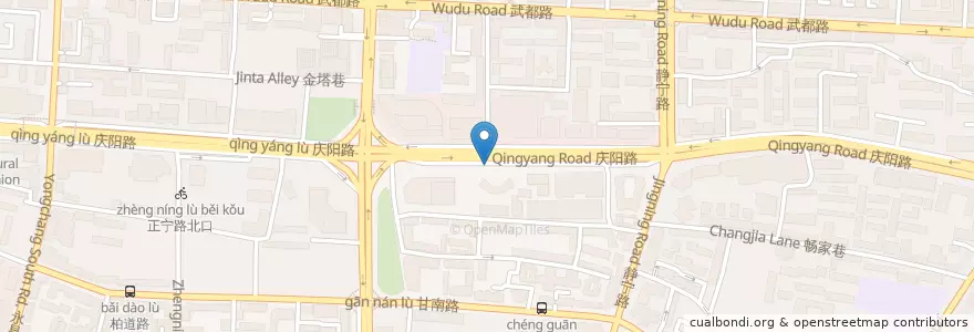 Mapa de ubicacion de 交通银行总行 en 중국, 간쑤성, 兰州市 (Lanzhou), 城关区, 酒泉路街道.