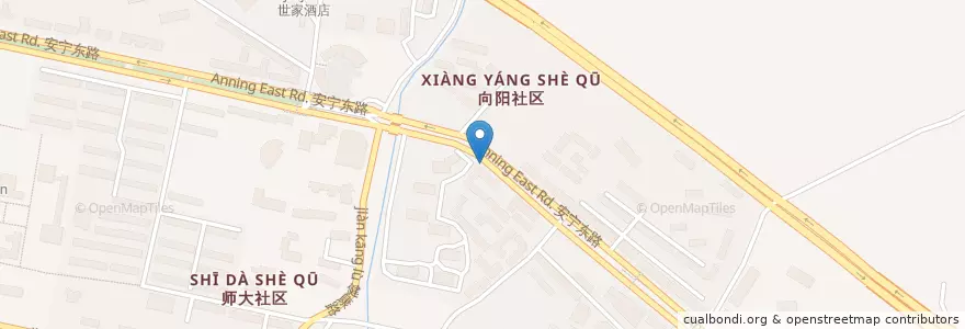 Mapa de ubicacion de 国家电网点 en 中国, 甘肃省, 兰州市, 安宁区, 培黎.
