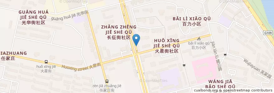 Mapa de ubicacion de 国投商贸对面 en Cina, Gansu, 兰州市 (Lanzhou), 敦煌路街道.