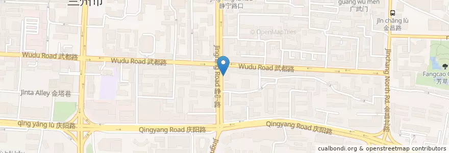 Mapa de ubicacion de 监狱管理局 en Çin, Kansu, 兰州市 (Lanzhou), 城关区, 广武门街道.