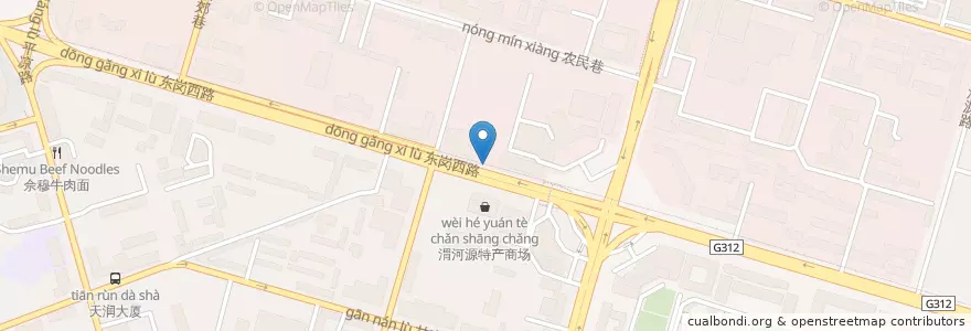 Mapa de ubicacion de 纸中城邦 en Çin, Kansu, 兰州市 (Lanzhou), 城关区, 东岗西路街道.