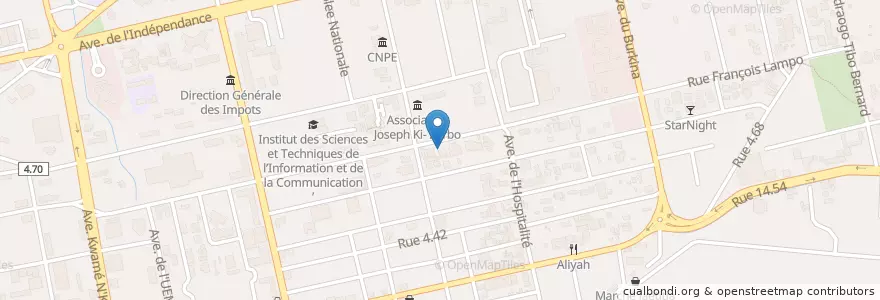 Mapa de ubicacion de Clinique Philadelphie en Буркина-Фасо, Центральная Область, Кадиого, Уагадугу.