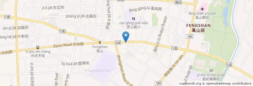 Mapa de ubicacion de 楊記餡餅粥 en Taïwan, Kaohsiung, Fengshan.