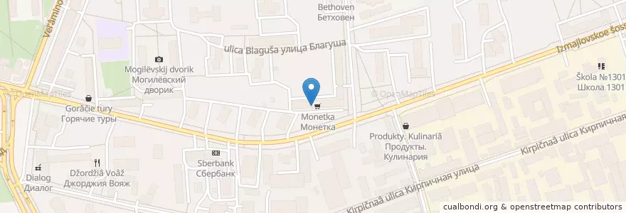 Mapa de ubicacion de Горздрав en Russie, District Fédéral Central, Moscou, Восточный Административный Округ, Район Соколиная Гора.